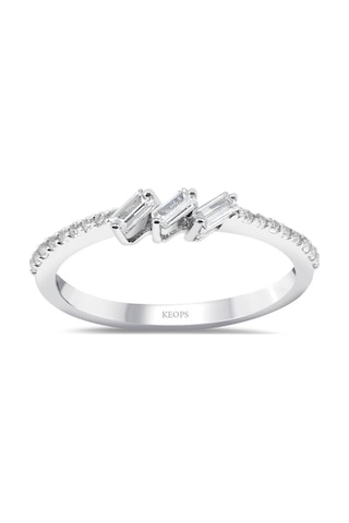 0.22 Karat Baget Pırlanta Tria Yüzük