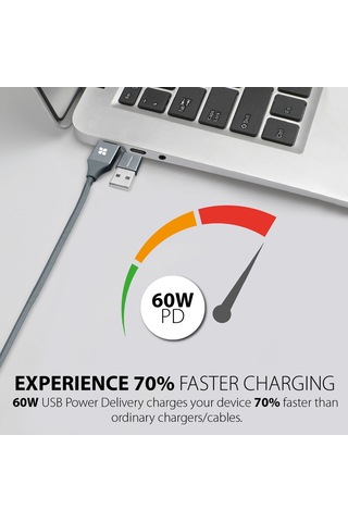 Promate Universal Lightning Type-C Micro-USB Şarj Kablosu Gri