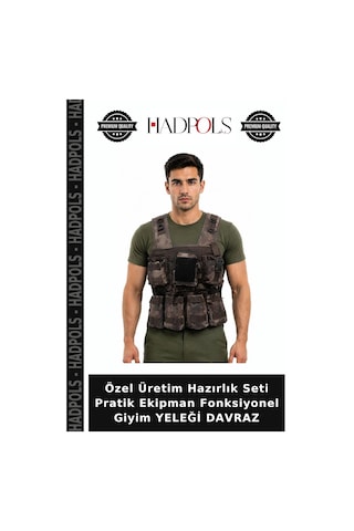 Hadpols Özel Üretim Hazırlık Seti Pratik Ekipman Fonksiyonel Giyim Yeleği Davraz Çok Renkli