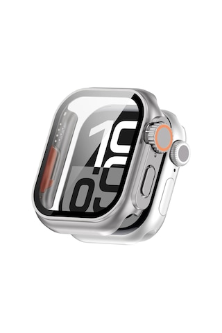 Caseonn Apple Watch Uyumlu Series 8 45mm Kılıf Watch Uyumlu Ultra Görünümlü Dönüştürücü Sert Bumper Kasa Starlight