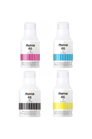 Canon Gı-46 Photoink 1 Set 4 Renk Pigment Mürekkep Gx6040 Gx7040 Canon Gı-46 Photoink 1 Set 4 Renk Pigment Mürekkep Gx6040 Gx7040