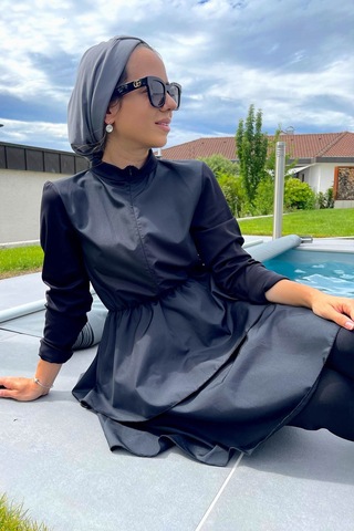 Kahijab Prenses Tesettür Mayo - Siyah