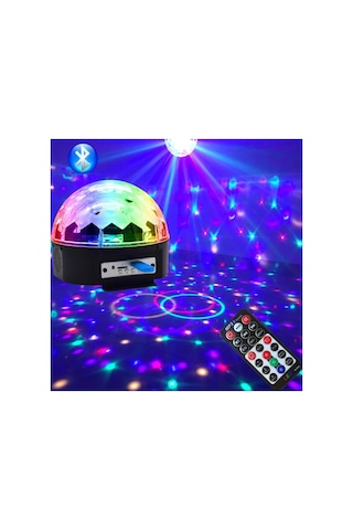 Küre Disko Topu Müzik Çalar Renkli Lazer Işıklı Bluetooth Bx40