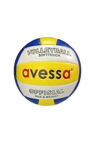 Avessa VLB-1000 Voleybol Topu + Pompa + Kolluk + Havlu Bileklik Sarı - Beyaz - Mavi