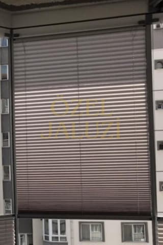 Antrasit Cam Balkon Ve Ofis Plisse Perde Plain007 Antrasit