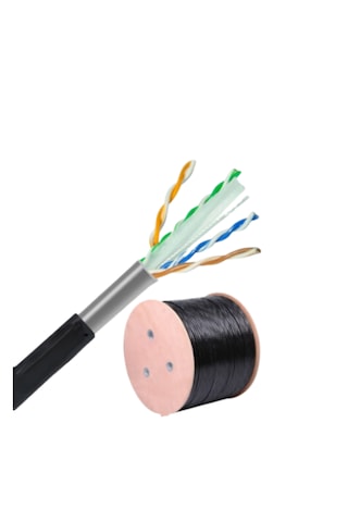 Cat6 Çift Katmanlı Dış Ortam Network İnternet Kablosu 305m 0,57mm 1.sınıf Ethernet Ve Network Kablosu