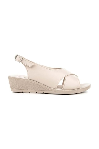 Muya Vienza 31028-551 Anatomik Taban Kadın Sandalet Full Krem 36-40 Krem