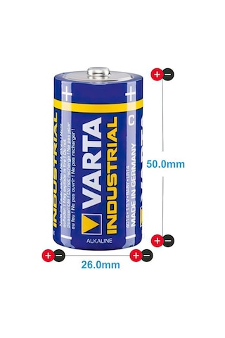 Varta 4014 Endüstriyel Alkalin Orta Boy C Pil