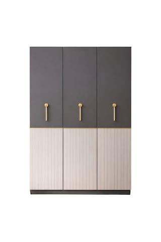 Rudu Milas 3 Kapaklı 120x45x190 Cm Giyisi, Eşya Dolap/gardırop Antrasit-dor Antrasit - Dor