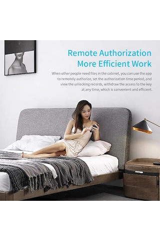 Vkemall Bt Uygulama İle Açılan Otomatik Kilitleme Dolap Kilitleri - Beyaz T1 Modeli, Şifre/anahtar Unutma Sorunu Çözücü, Pil Yok