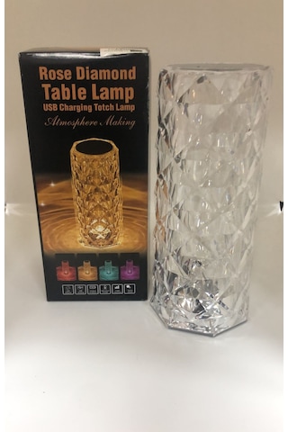 Lebron Usb Şarj Lambası Uzaktan Kumandalı Dokunmatik Kristal Masa Lambası Çok Renkli