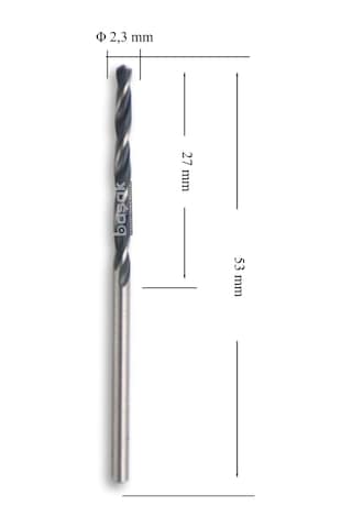 MTE 2,3 mm Haddeli Metal Matkap Ucu HSS DIN 338