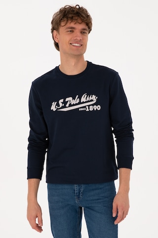 U.S. Polo Assn. Erkek Bisiklet Yaka Regular Fit Lacivert İnce Sweatshirt 50316315-VR033