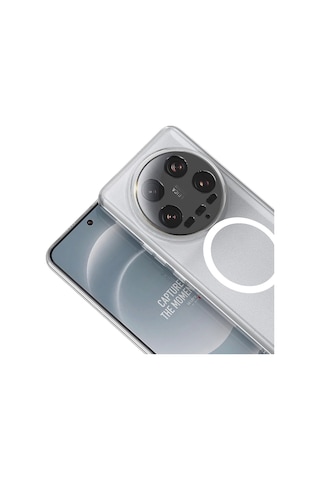 Mi Xiaomi 14 Ultra Kamera Korumalı M-safe Şarj Özellikli Şeffaf Silikon Kapak London Şeffaf