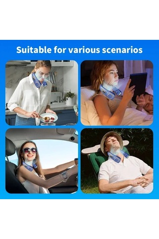 Liangmei Taşınabilir Boyun Fanı, Led 4 Soğutma Plakalı Eller