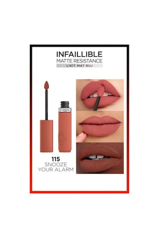 L'Oréal Paris Telescopic Lift Maskara + Infaillible Matte Resistance Likit Mat Ruj 115 Snooze Your Alarm