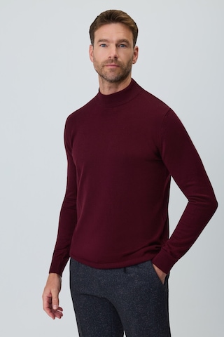 Morven Erkek Koyu Bordo Basic Yarım Balıkçı Yaka Dinamik Fit Triko 27kc017001752 Koyu Bordo