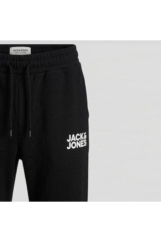 Jack & Jones Erkek Logo Detayli Sweat Pantolon - Gordon - 12207058 Siyah