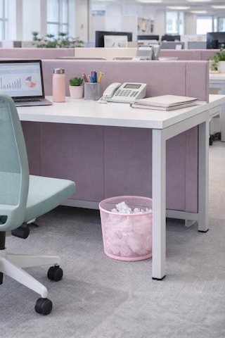 Nd-1060 Masaüstü & Masa Altı Metal File Çöp Kovası Small Organizer Toz Pembe