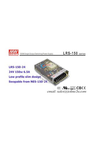 Meanwell Lrs-150-24 150W 6,5 Amper Led Trafo Adaptör Güç Kaynağı