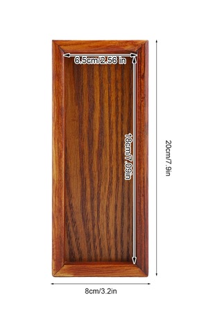 Servis Tepsisi, Dikdörtgen Ahşap Çay Tepsisi Otel Ev Mutfak Tepsileri Atıştırmalık Tepsisi Kahvaltı Tepsisi Gıda Saklama Kabı 20 8cm