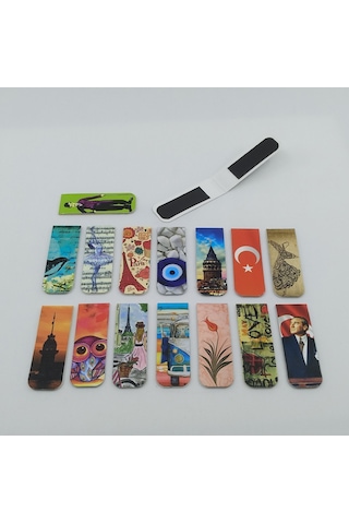 Giftsturkiye Kitap Ayracı İçi Mıknatıslı Ufak Ince Ebat Popüler