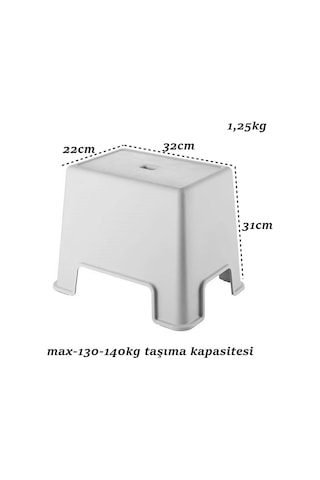 Çelik Ayna Lüx Banyo Taburesi Çok Amaçlı Tabure Açık Gri- 480 Diğer