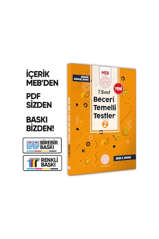 2026 7.Sınıf MEB Beceri Temelli Testler 2. Kitap Örnek Soru Bankası BASKI ÜCRETİ