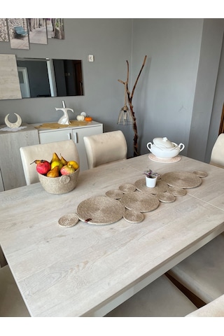 100 x 30 CM Hasır Jüt Salon Mutfak Nişan Düğün Dekoratif Masa Örtüsü / Runner / Amerikan Servis