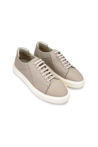 Tamer Tanca Erkek Hakiki Deri Bej Sneakers & Spor Ayakkabı 1093 1335 Erk Ayk Y25 Bej Fltr Bej