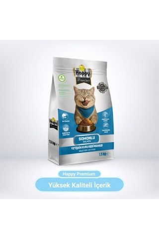 Happy Somonlu Kuru Kedi Maması 1500 G
