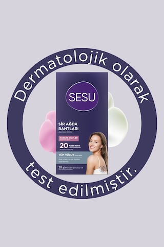 3 Adet Sesu Ağda Bandı Hassas Cilt 20'li