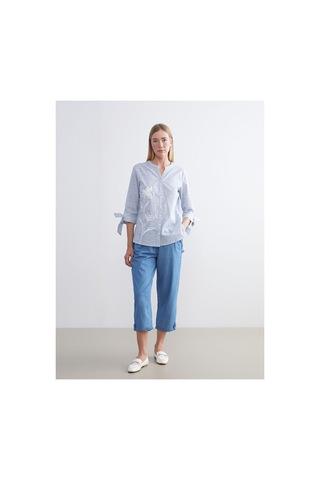 LC Waikiki Alıta Cıty Farkıyla Lcw Grace Mavi Denim Düz Standart & Regular Kadın Kapri Mavi - 928166536 Mavi