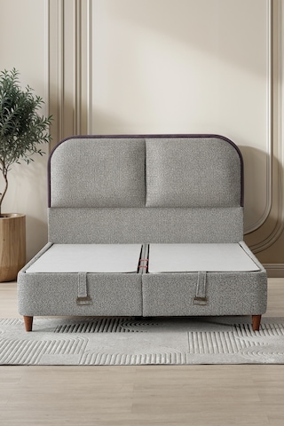 Cennet Yatak Aura Çift Kişilik Sandıklı Baza Başlık Seti Geniş Depolama Alanı Konforlu Kullanım 160 x 200 CM