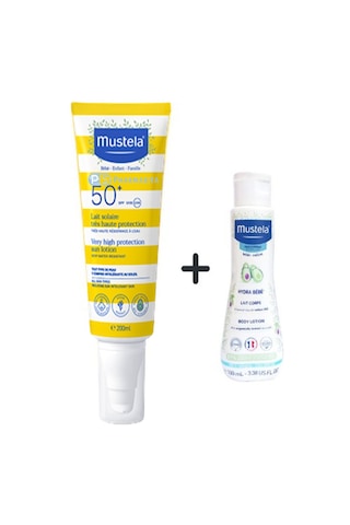 Mustela Bebe Güneş Losyonu SPF 50+ 200 ML + Vücut Losyonu 100 ML