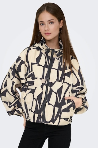 Only Onlbetty Bat Sleeve Kadın Desenli Ceket Oversize Bej
