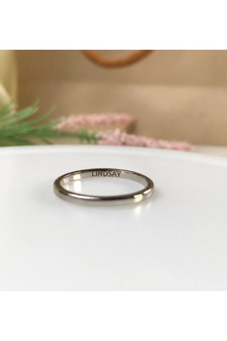 Kahveci.store 925 Ayar Gümüş İnce Düz Alyans Altın Kaplama 2.5 Mm Minimal Parlak Yüzük 22