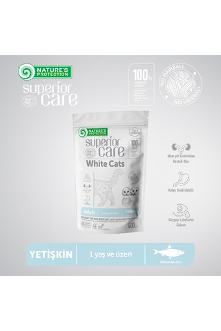 Nature's Protection Sp Beyaz Kediler İçin Tahılsız Ringa Balıklı Kedi Maması 400 G