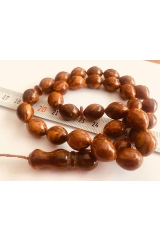 Toz Sıkma Ateş Parçalı Kokulu Kehribar Tesbih E