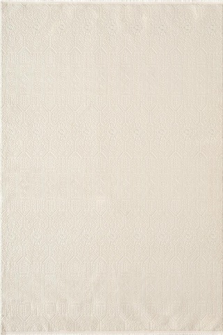 Quatro Qu017a Beyaz Halı Modern Desen Pamuk Taban Salon Halısı Yatak Odası Mutfak Koridor