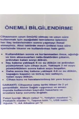 ArtıMed Mesh Nebulizatör UN300