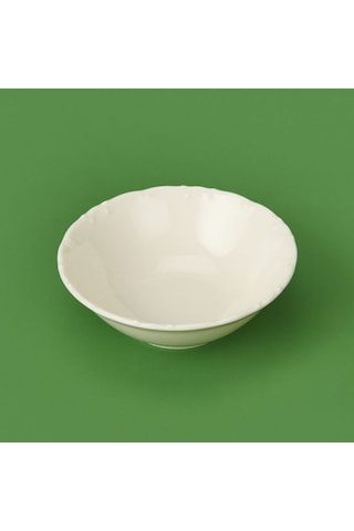 Tulu Porselen Liana Çorba Kasesi - Krem - 14 Cm Krem