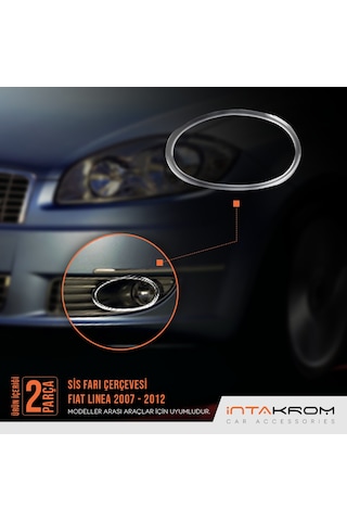 intakrom Fiat Linea Krom Sis Farı Çerçevesi 2 Parça 2007 -2012