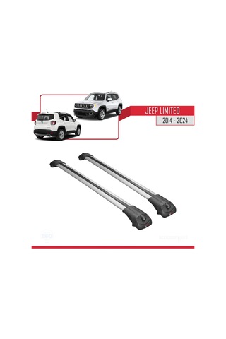Jeep Limited 2014 Ve Sonrası İle Uyumlu Ace-1 Ara Atkı Tavan Barı Gri