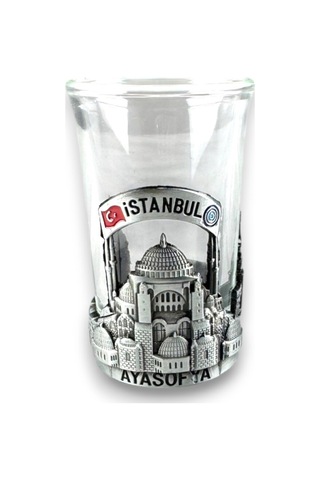 İstanbul Temalı Dekoratif Cam Kahve Yanı Bardak Ayasofya, Galata Ve Kız Kulesi Figürlü 730450825