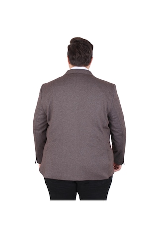 Mocgrande Erkek Büyük Beden 4 Drop Blazer Sedef Ceket 500606 Kahverengi Kahverengi