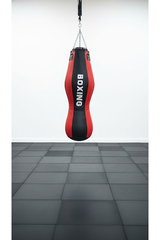 Spor Byfit Salon Tipi Özel Tasarım Mma Boks Torbası Kırmızı - Siyah