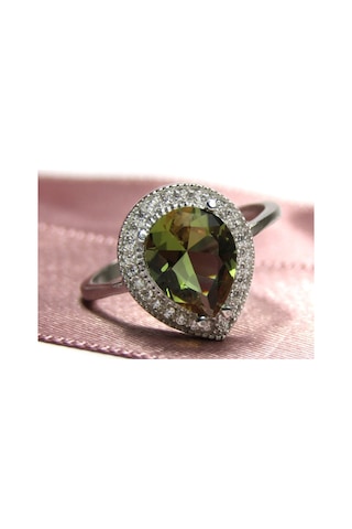 Gümüş Zultanit Damla Taşlı Kadın Yüzük