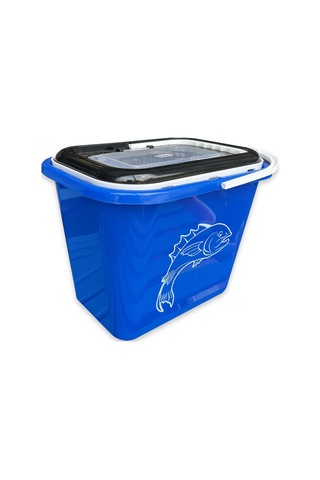 Balıkçı Kovası - 15 Lt - Fishack - Süzgeçli - Mavi Kod 179