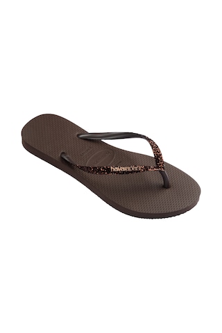 Havaianas Slım Glıtter Iı Simli Parlak Parmak Arası Terlik 4146975 4146975 0727 Kahverengi